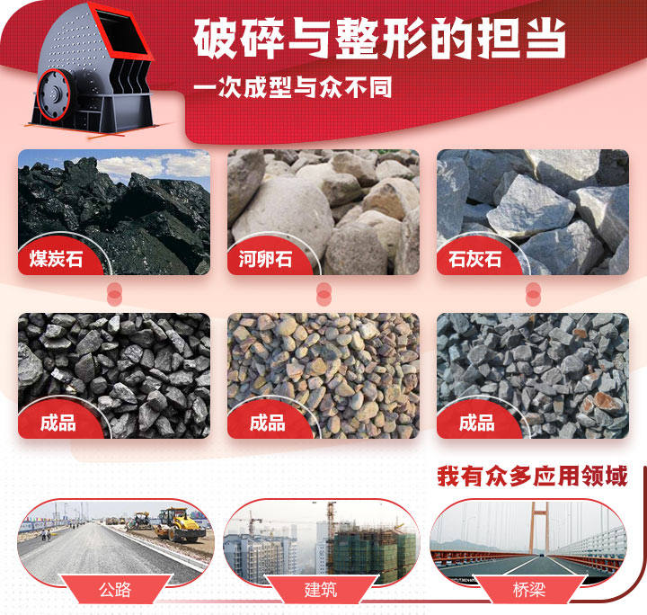 重錘式破碎機(jī)適用物料
