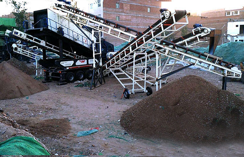 建筑垃圾移動(dòng)破碎站現(xiàn)場(chǎng)施工